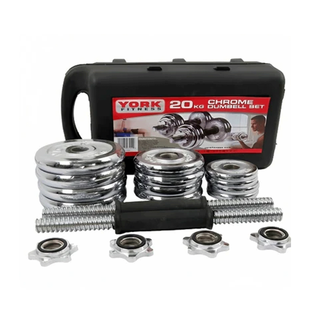 Foldable Heavy Duty Multifunctional Adjustable Bench + 20Kg Chrome Plated Set Offer