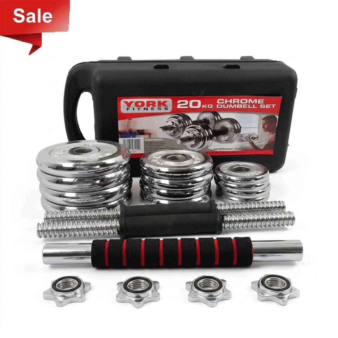 20 Kg Chrome Plated Set + middle joint