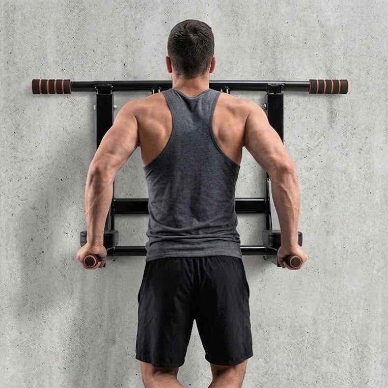 2 in 1 Wall Mounted Pull-Up Bar & Dip Station