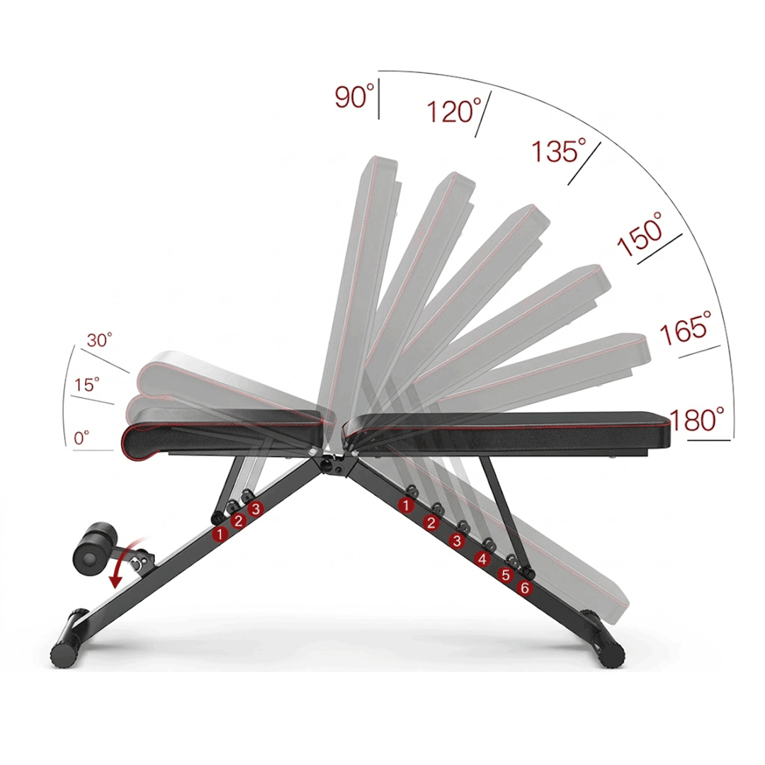 Foldable Heavy Duty Multifunctional Adjustable Bench + 20Kg Chrome Plated Set Offer