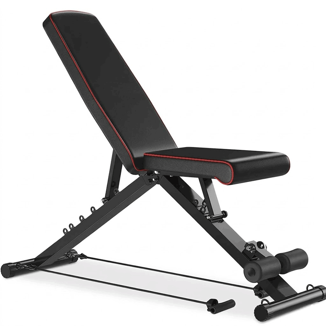Foldable Heavy Duty Multifunctional Adjustable Bench + 20Kg Chrome Plated Set Offer