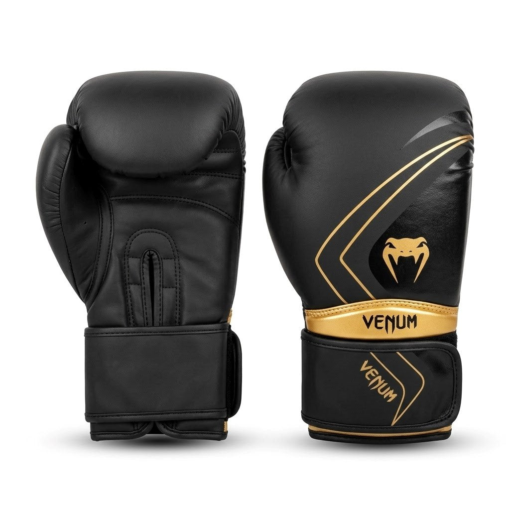 High Quality Boxing Gloves Pair (Black/Gold)