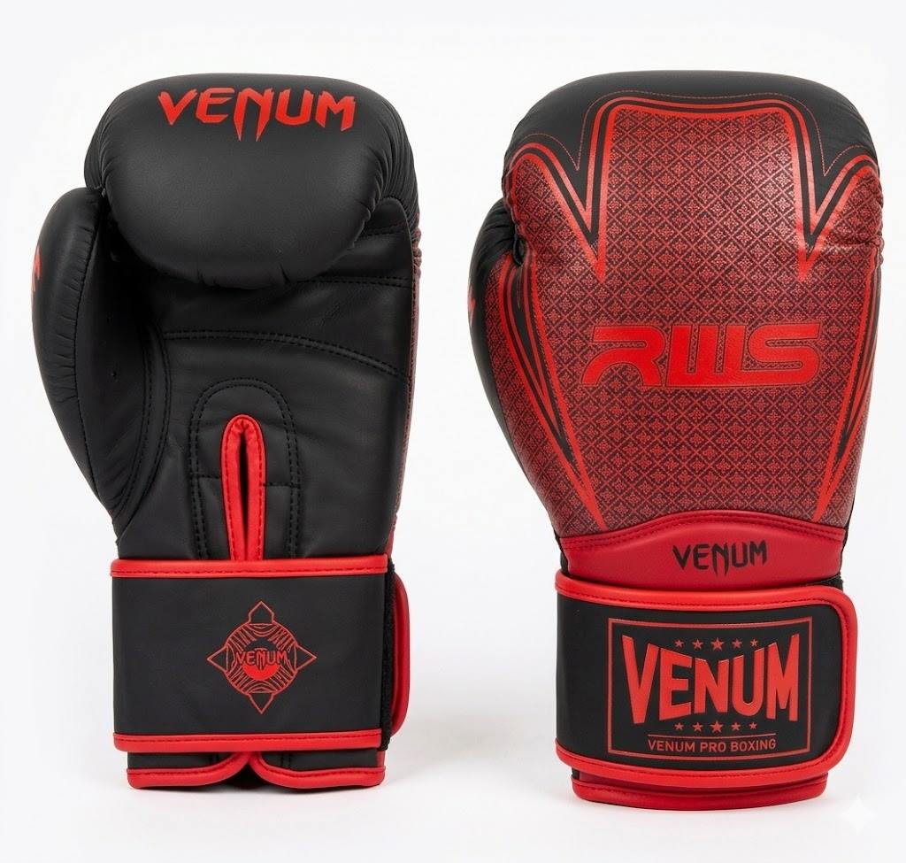 High Quality Boxing Gloves Pair (Black/Red)