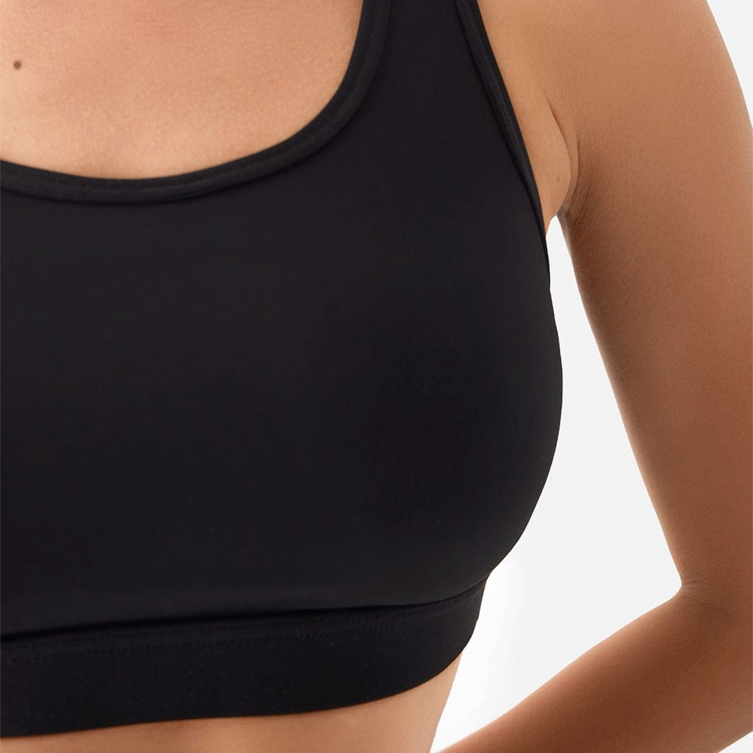 Medium Sports Bra Cross Back (Black)