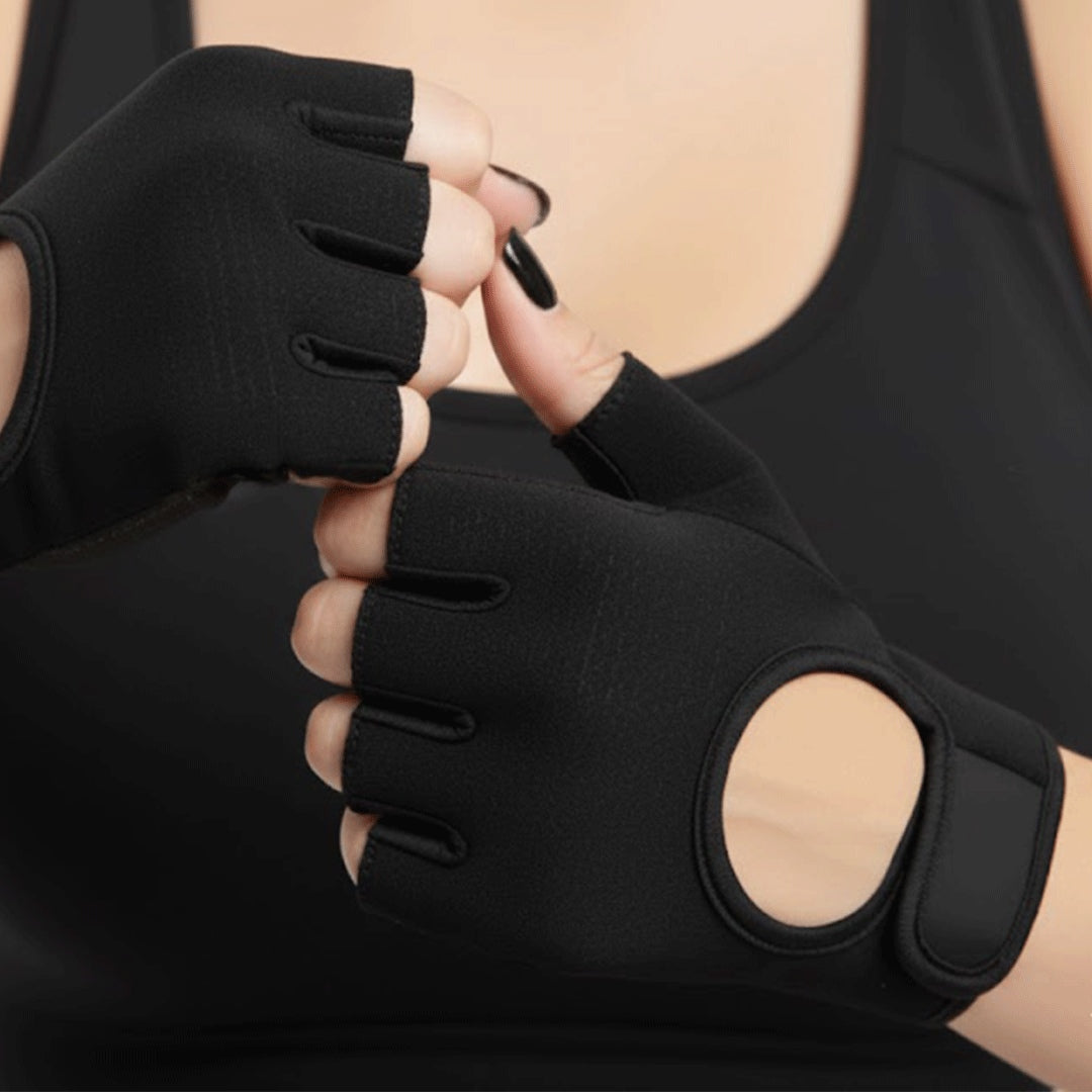 Workout Training Gym Gloves Full Black (Women)