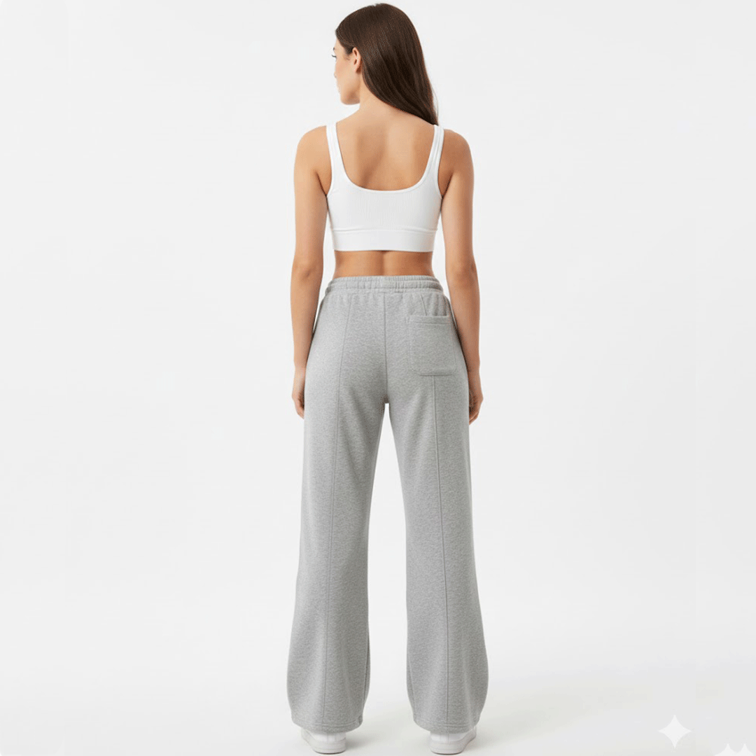 Flare Pants Grey Cotton (women)