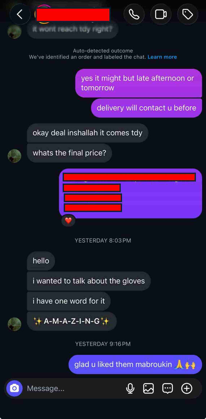 Customer review screenshot
