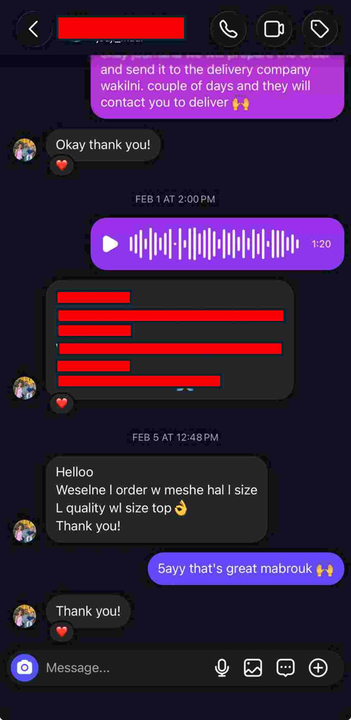 Customer review screenshot