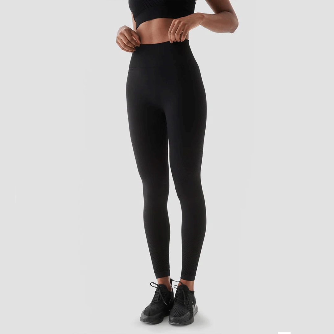 Seamless Sports Tights Leggings (Black)
