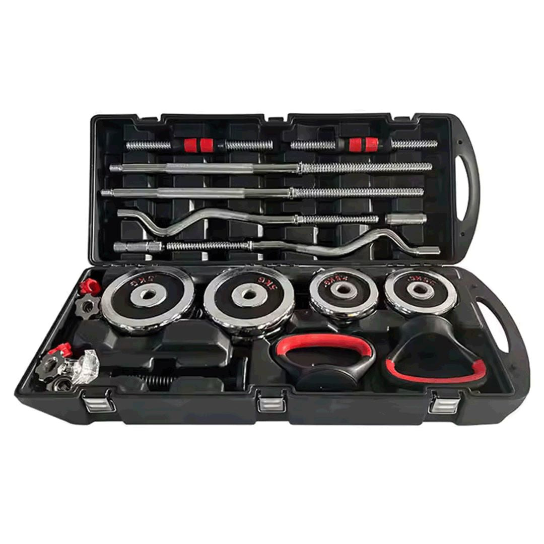 55 Kg Chrome Plated Gym Set