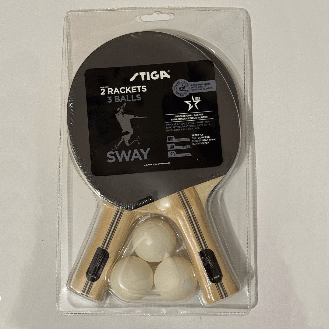 (2x) 1 Star Stiga Racket + (3x) Balls Ping-Pong Table Tennis Offer
