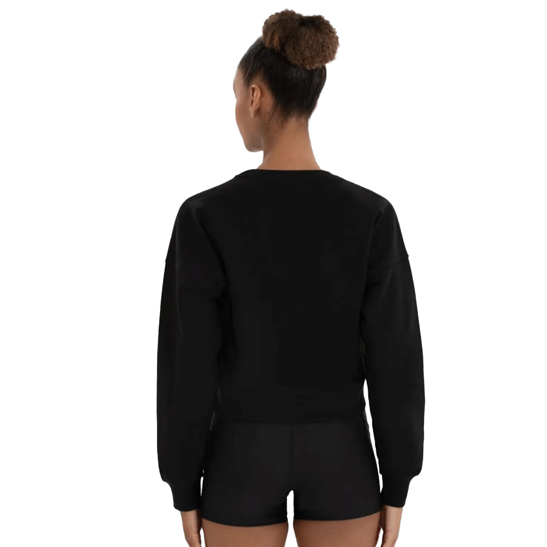 Oversized Crop Crew Neck (Black)