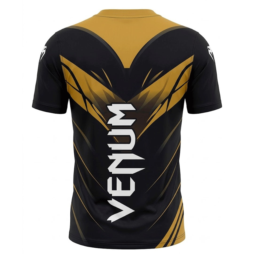 Martial Arts Boxing T-Shirt (Black/Gold/Brown)