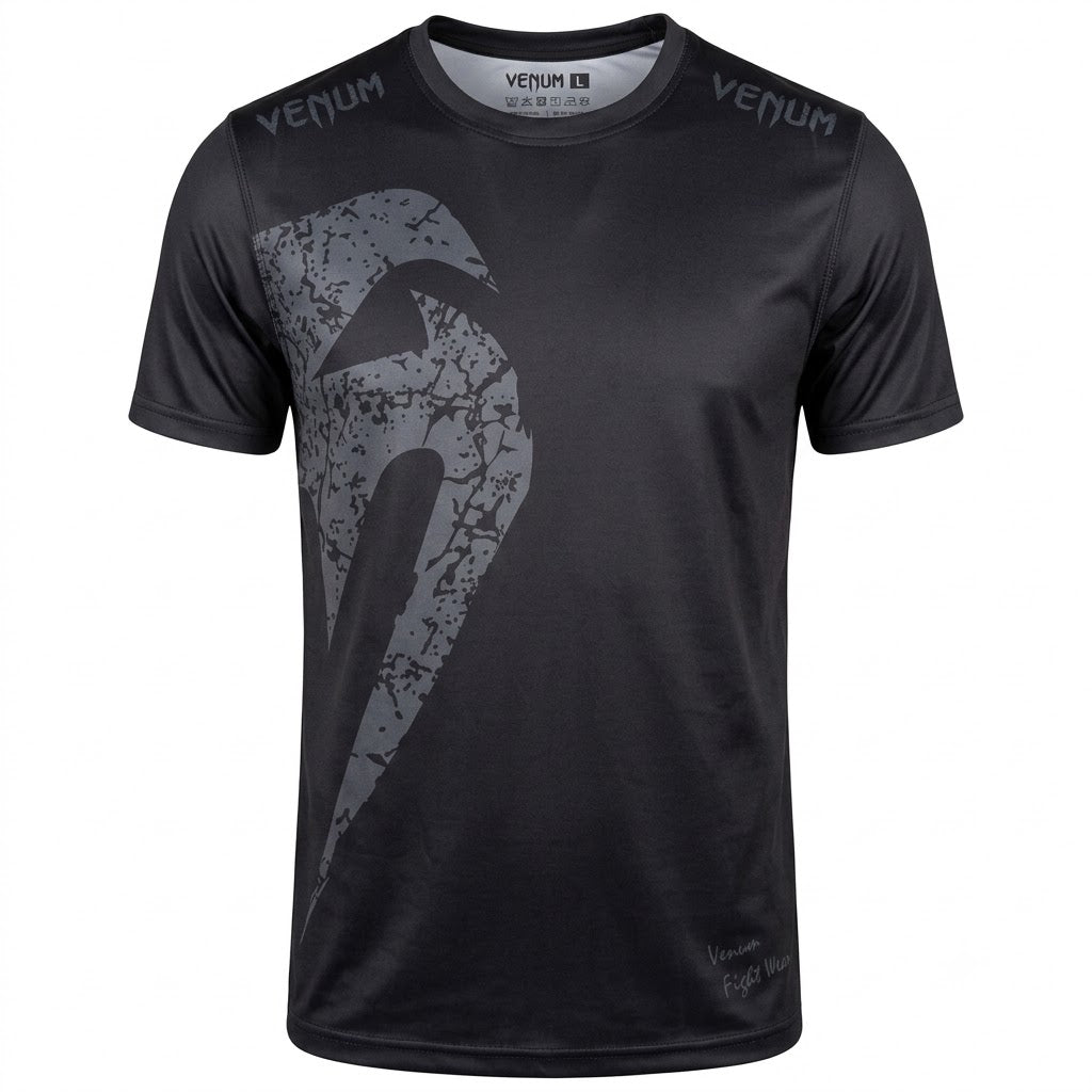 Martial Arts Boxing T-Shirt (Black/Grey Pointed)