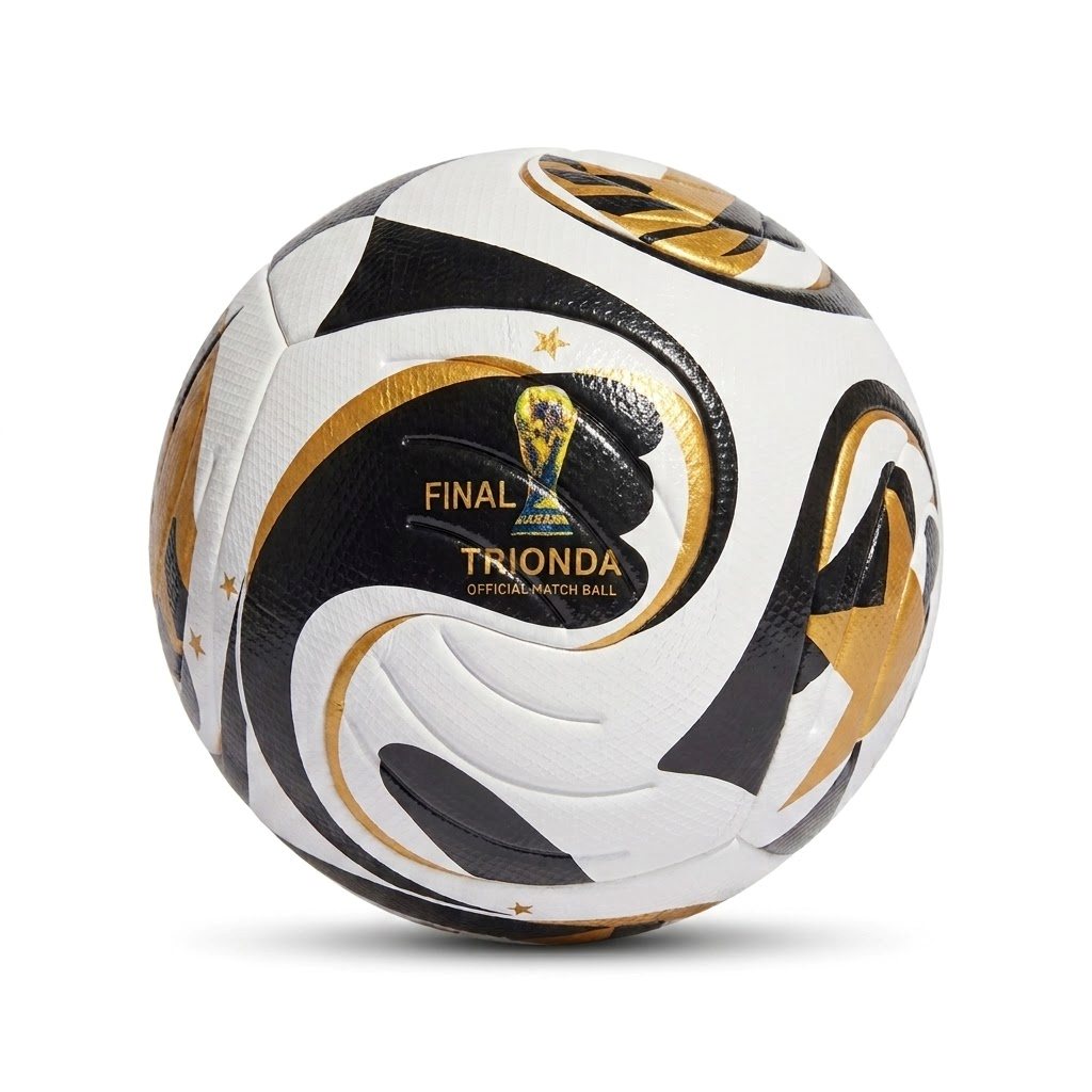 Football Soccer Ball Size 5 World Cup Finals 2026 Gold (Official Size)