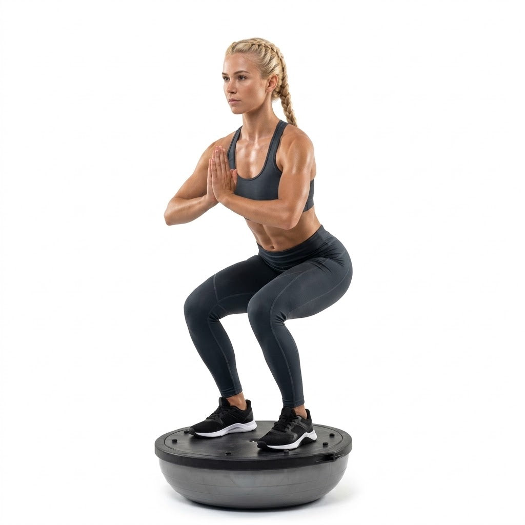 Bosu Ball Balance Training Semi-Disk with Resistance Bands