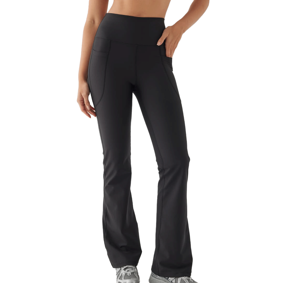 Flare Pocket Yoga Pants Black (women)