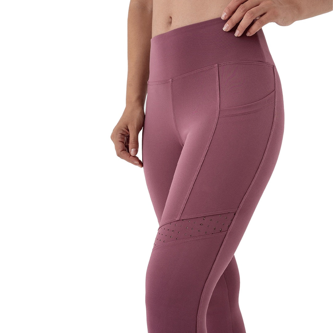 Laser-Cut Pocket Leggings (Purple)