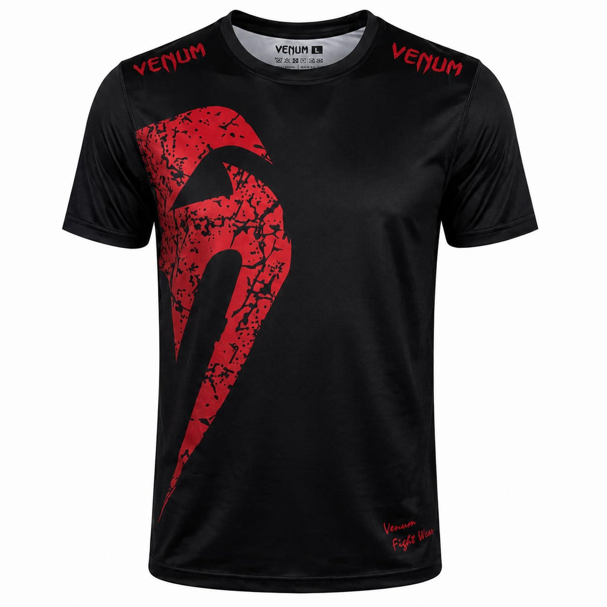 Martial Arts Boxing T-Shirt (Black/red Pointed)