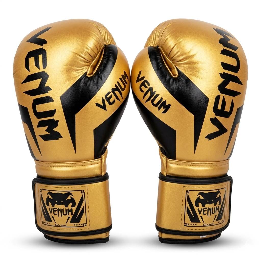 High Quality Boxing Gloves Pair (Gold/Black)