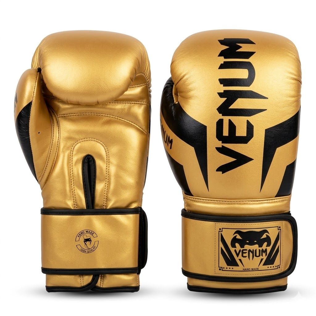 High Quality Boxing Gloves Pair (Gold/Black)