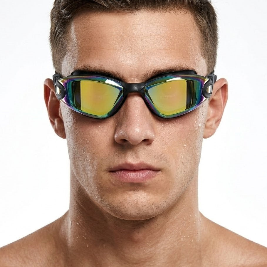Premium Swimming Goggles (Mirrored Lenses) + Housing