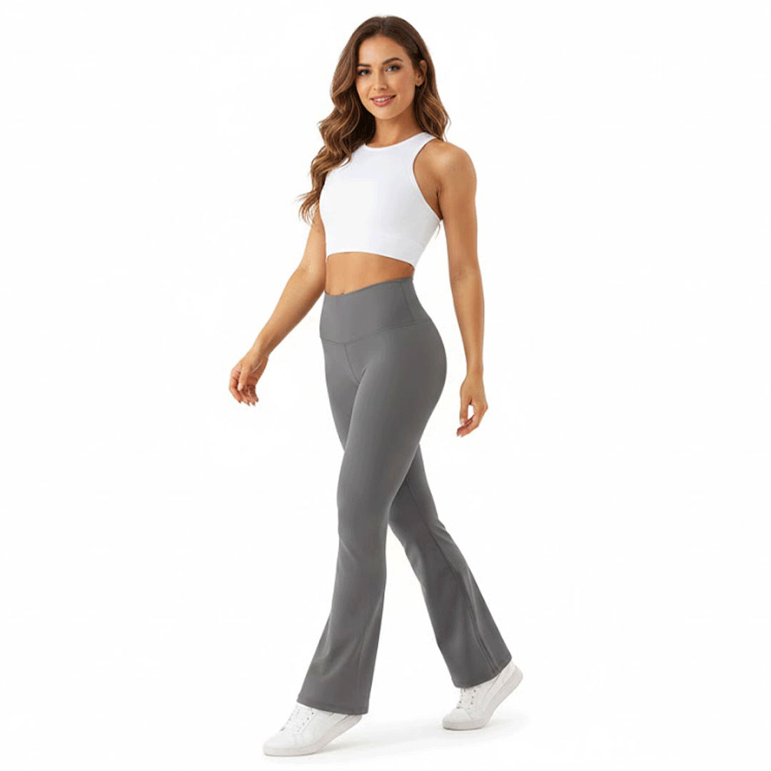 Flare Leggings + Medium Sports Bra Yoga Workout Set Offer 2