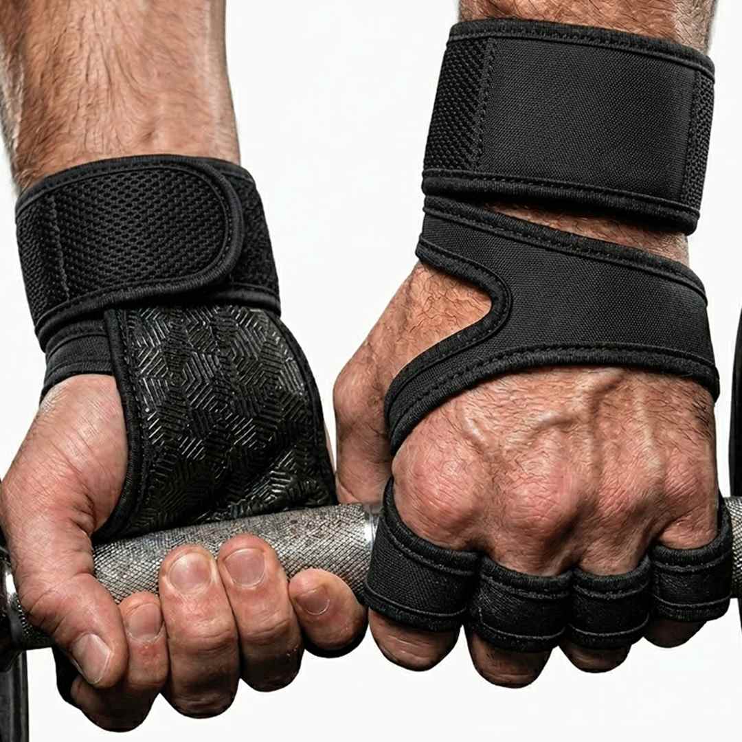 Weight Lifting Gym Gloves Pads with Wrist Support (Men)