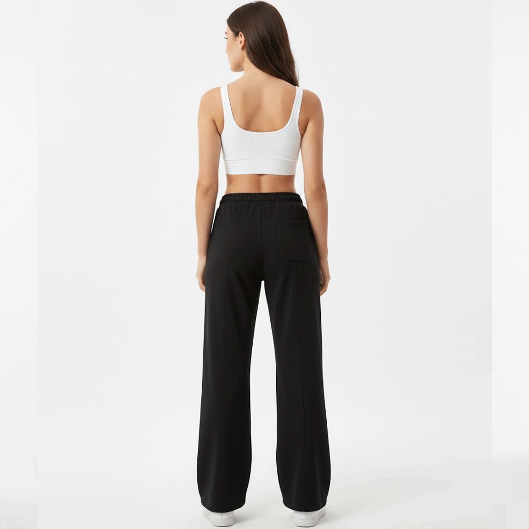 Flare Pants Black Cotton (women)