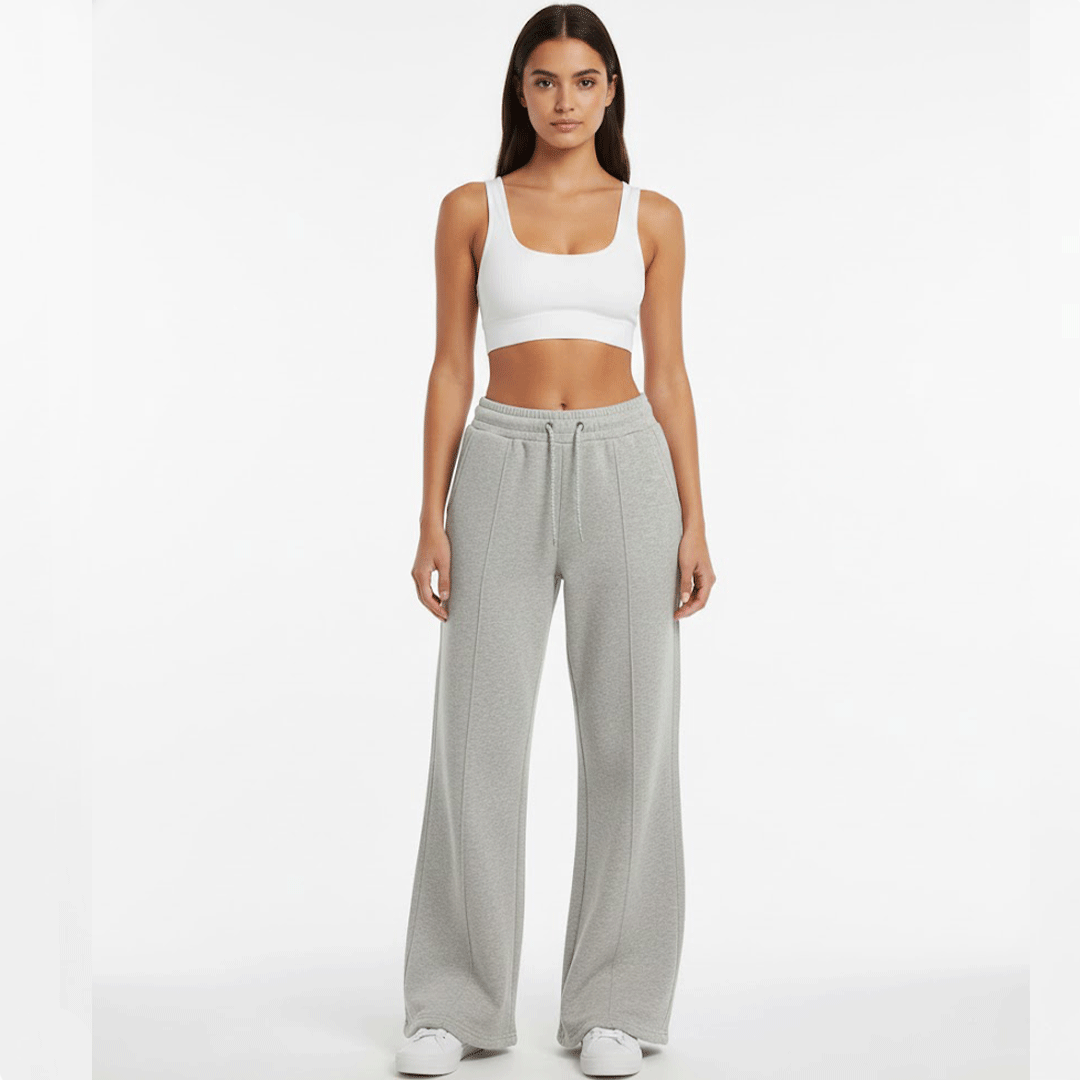 Flare Pants Grey Cotton (women)