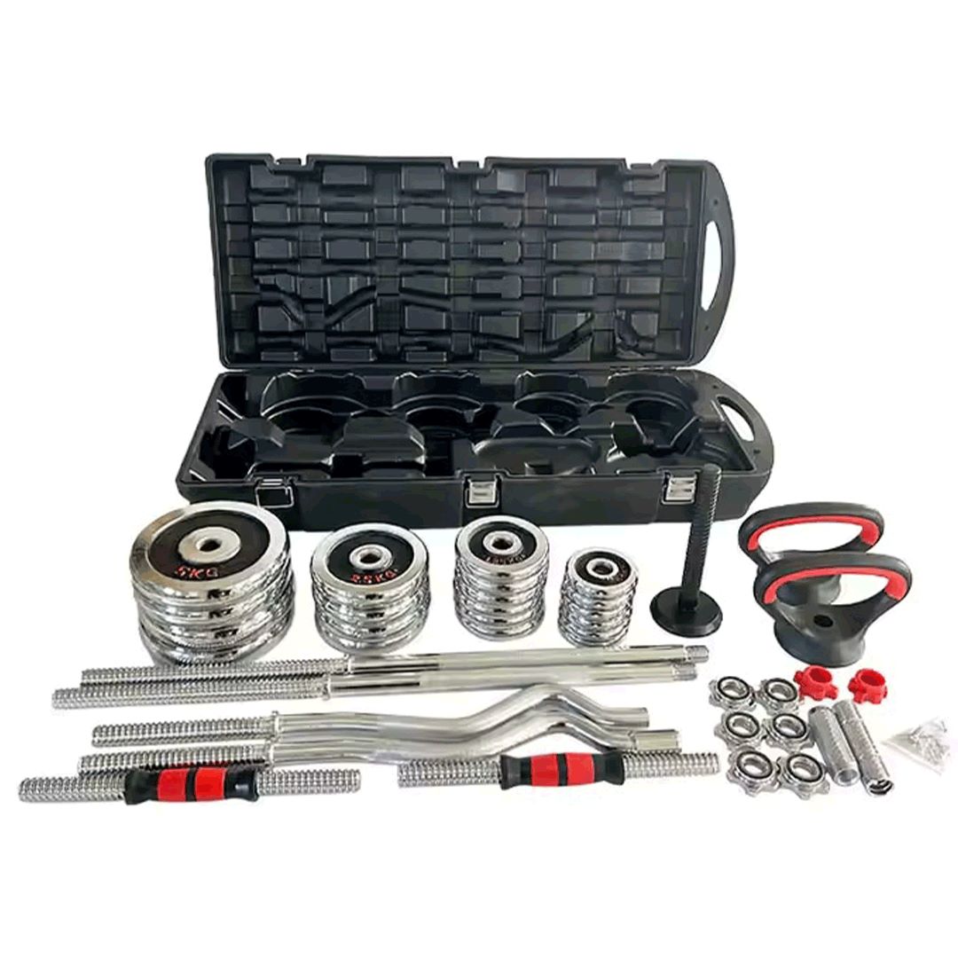 55 Kg Chrome Plated Gym Set