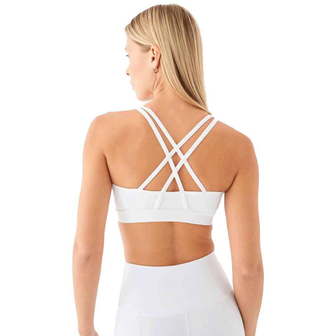 Medium Sports Bra (White)