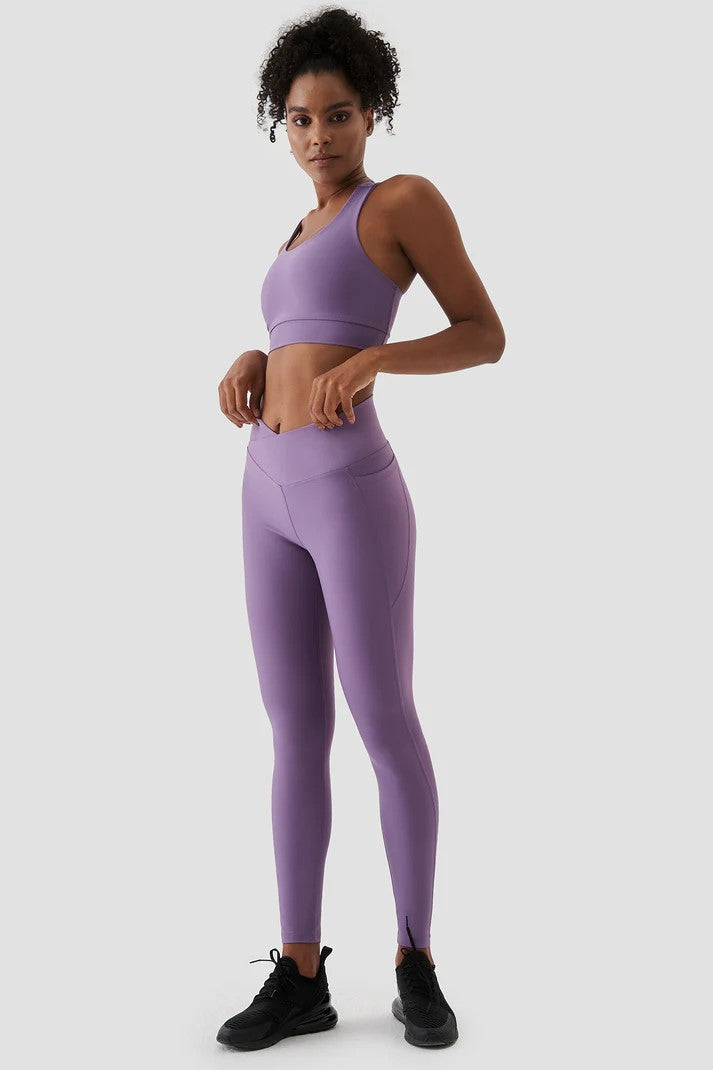 V-Belt Sports Leggings (Purple)